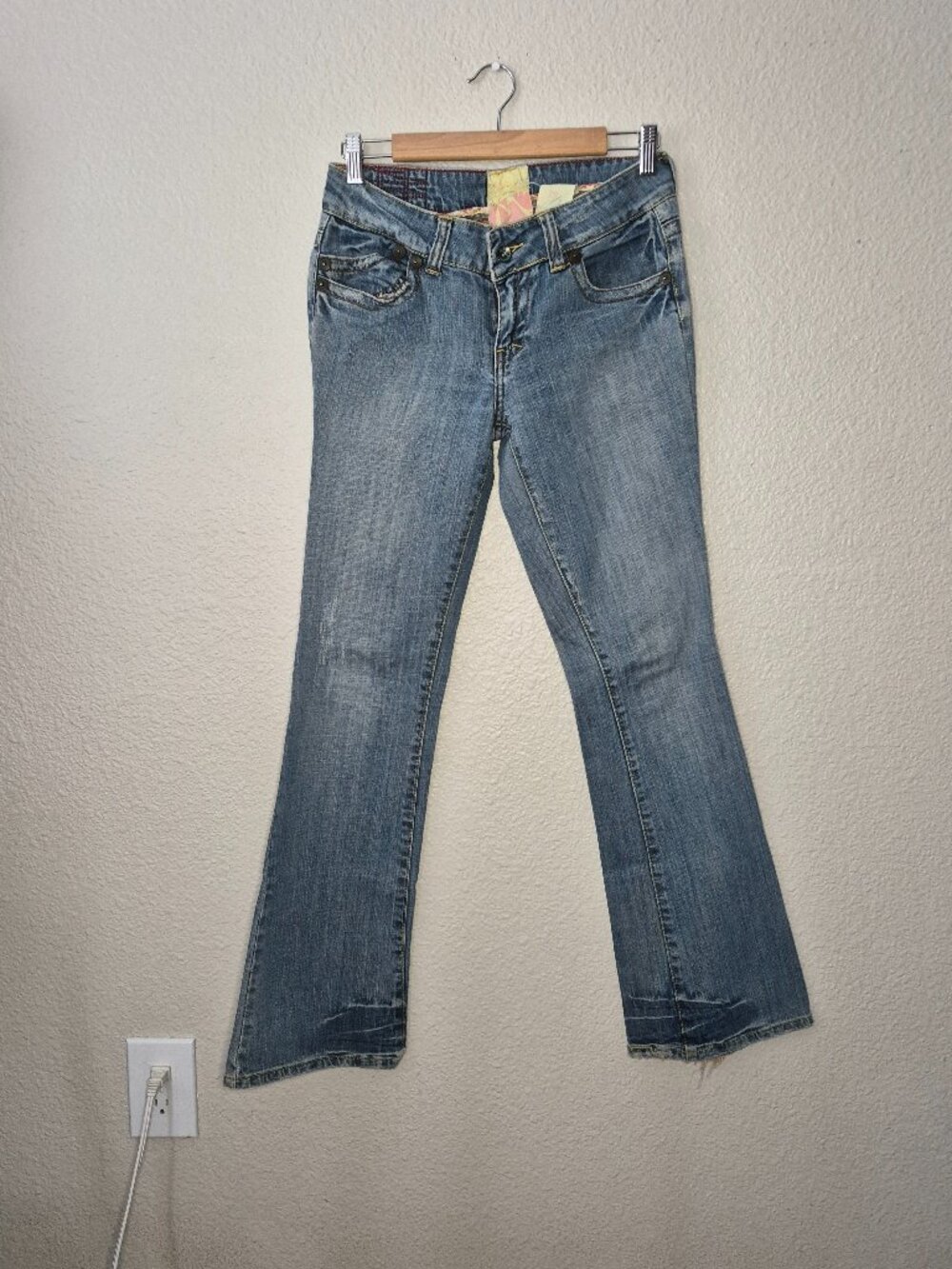 Marlo Light Blue Womens Jeans W/ Tiger Boot Cut Size: 28/7